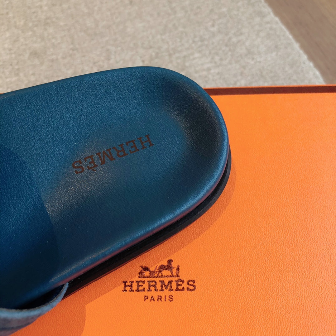Hermes Empire Sandal Aegean Suede