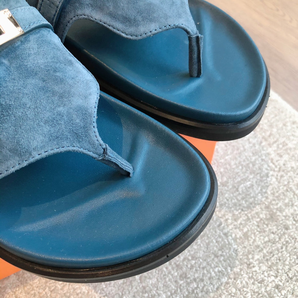 Hermes Empire Sandal Aegean Suede