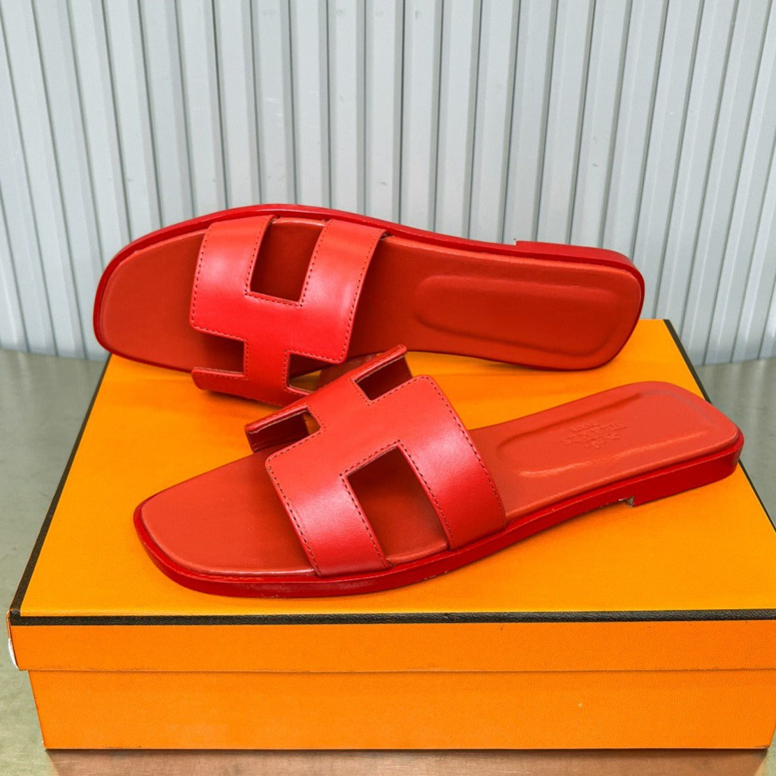 Hermes 0RAN Sandal Red