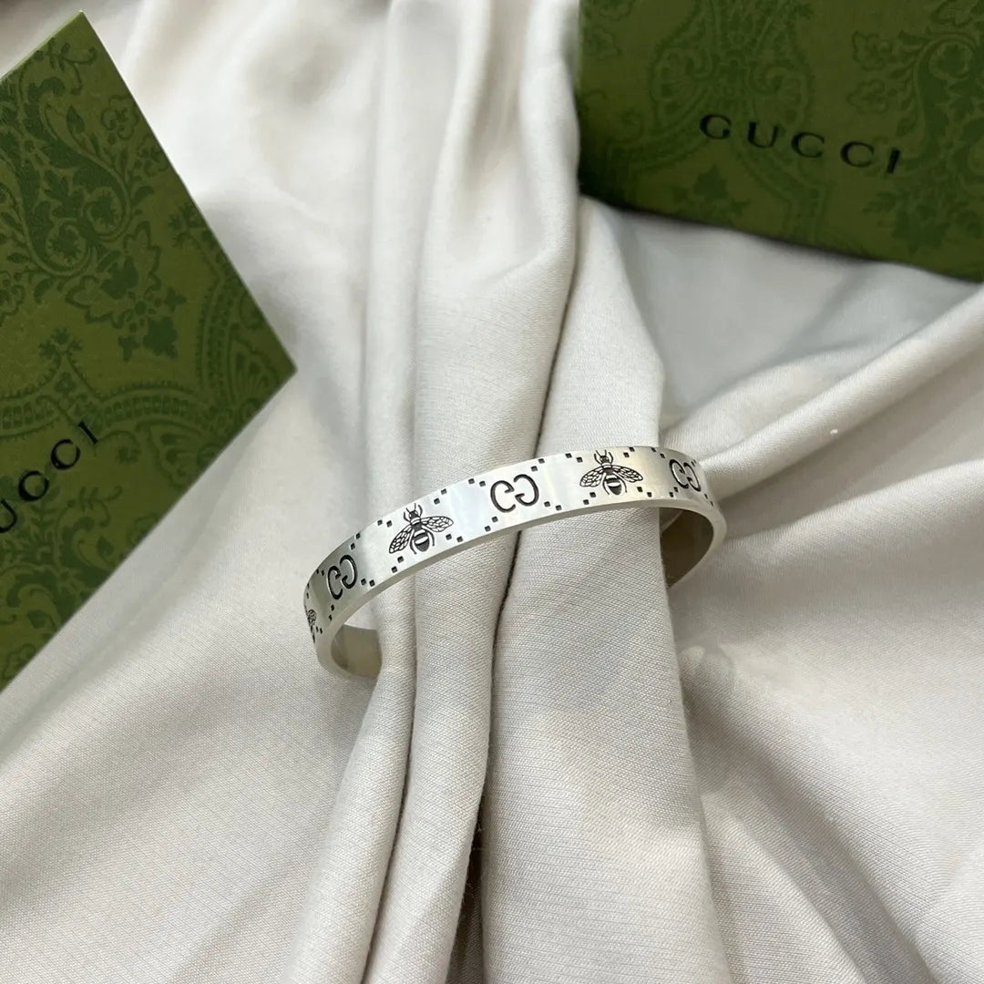 Gucci Bee Silver Bracelet - Hình 6
