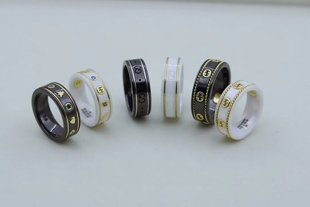 Gucci Black Ceramic Icon Ring - Hình 6