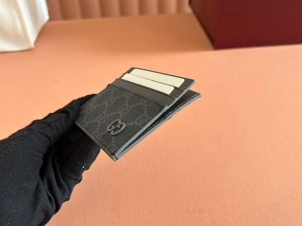 Gucci Card Case 10 in Grey Calfskin