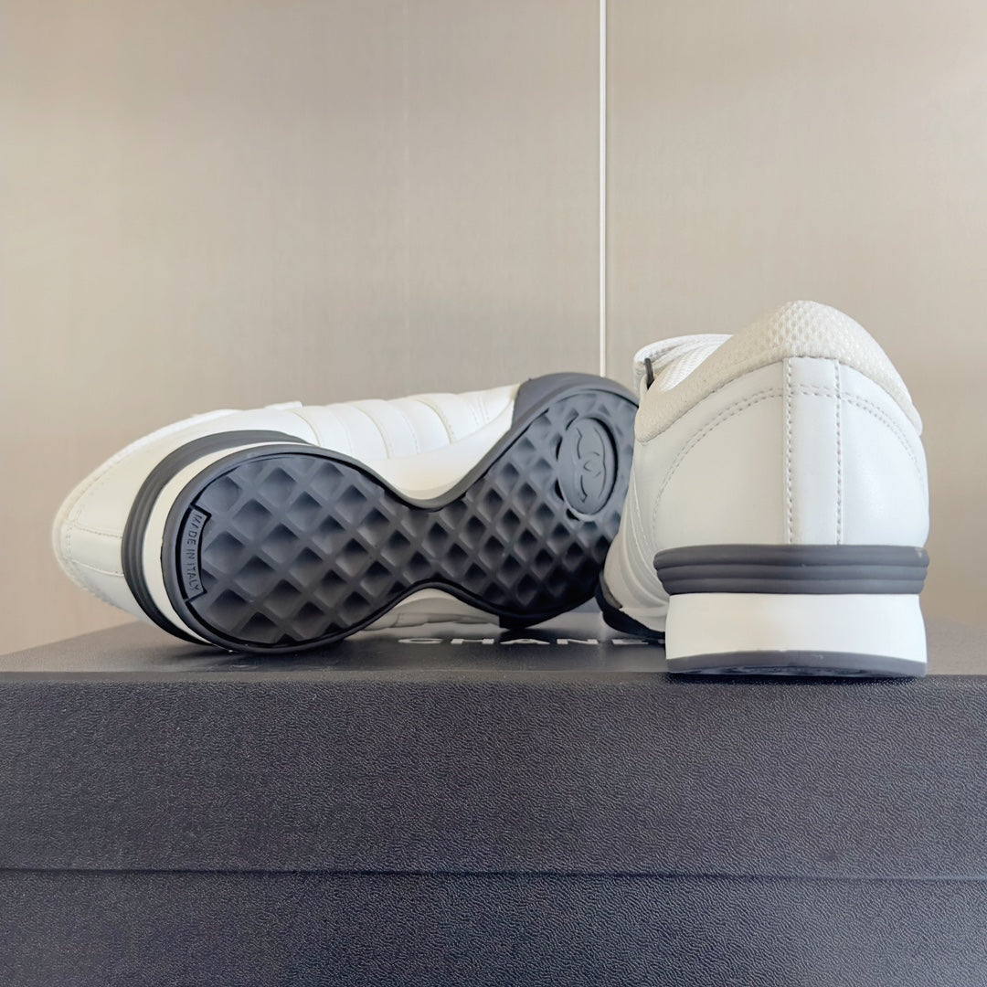 Chanel Mary Jane Sneaker in White Lambskin