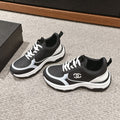 Chanel Classic Sneaker in Black Mix White Lambskin