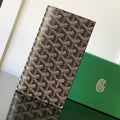 Goyard Richelieu Checkbook Wallet 19 in Brown Goyardine Canvas and Calfskin