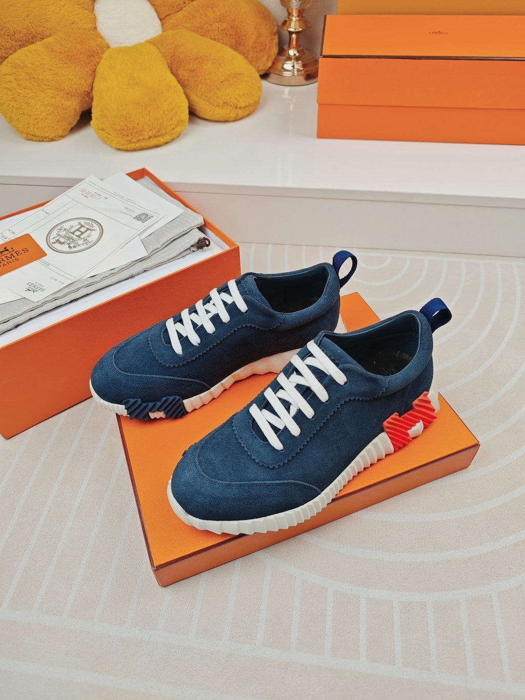 Hermes Bouncing Sneakers Denim Calfskin