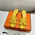 Hermes 0ASIS Sandal Yellow Calfskin Classic