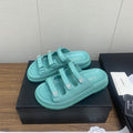 Chanel Dad Sandal in Sky Blue Lambskin Mule