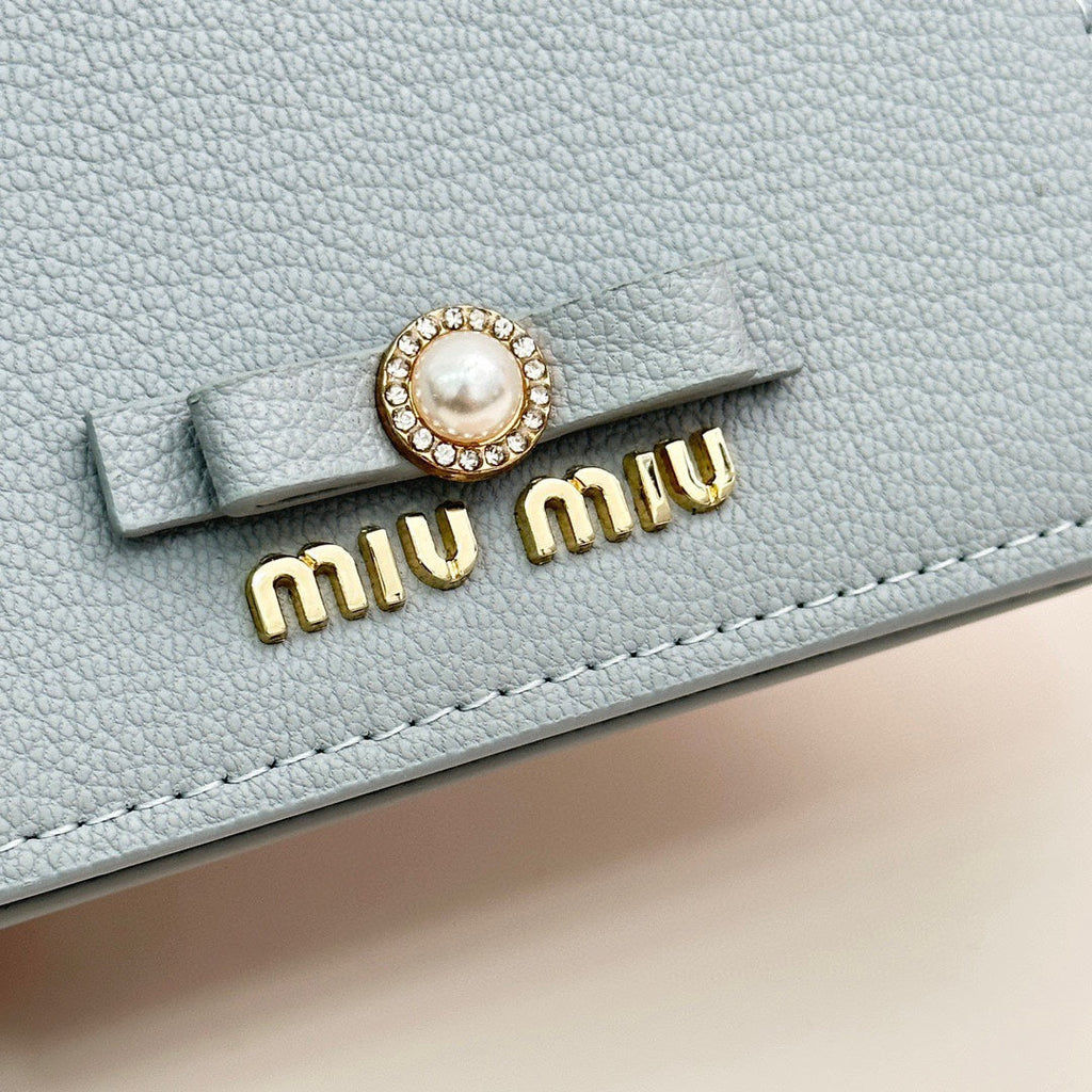 Small Wallet 11 in Blue Pastel Calfskin
