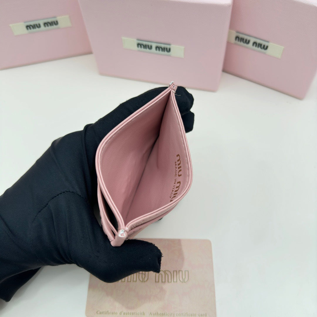 Small Cardholder 10 in Dark Pink Lambskin
