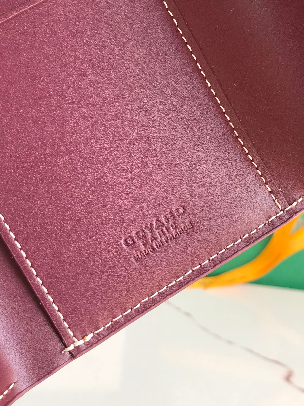Goyard Saint-Gabriel Wallet 12 in Wine Red Calfskin and Goyardine Canvas