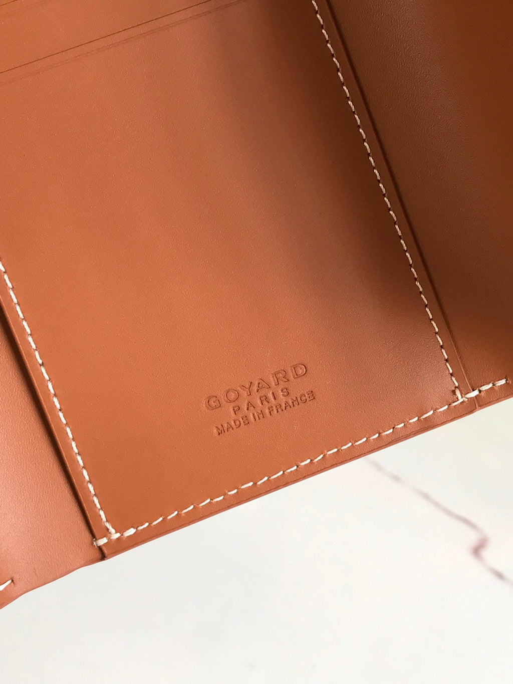 Goyard Saint-Gabriel Wallet 12 in Tan Calfskin and Black Goyardine Canvas