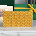 Goyard Richelieu Wallet 19 in Yellow Goyardine Canvas
