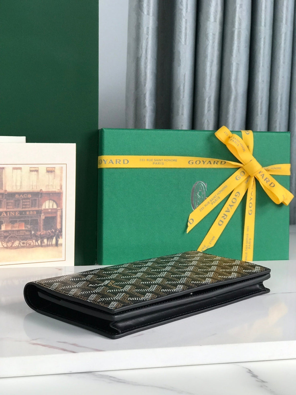 Goyard Richelieu Wallet 19 in Black Goyardine Canvas