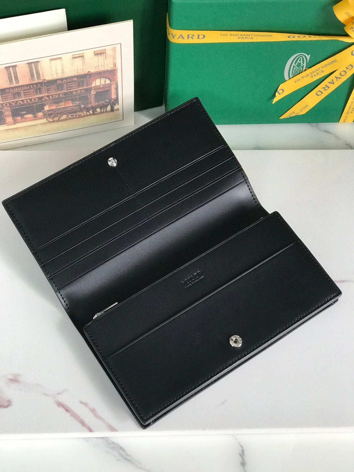 Goyard Richelieu Wallet 19 in Black Goyardine Canvas