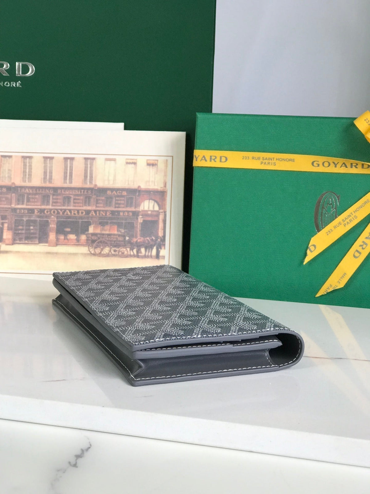 Goyard Richelieu Wallet 19 in Gray Goyardine Canvas