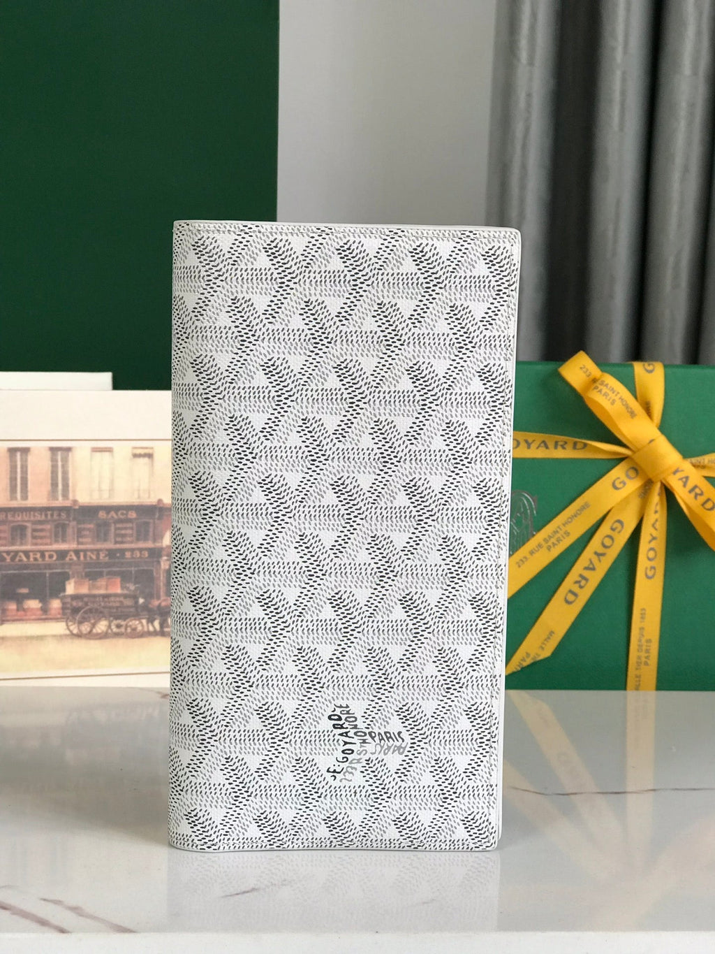 Goyard Richelieu Wallet 19 in White Goyardine Canvas