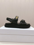 Dior Back-Strap Sandals 25S in Black Calfskin