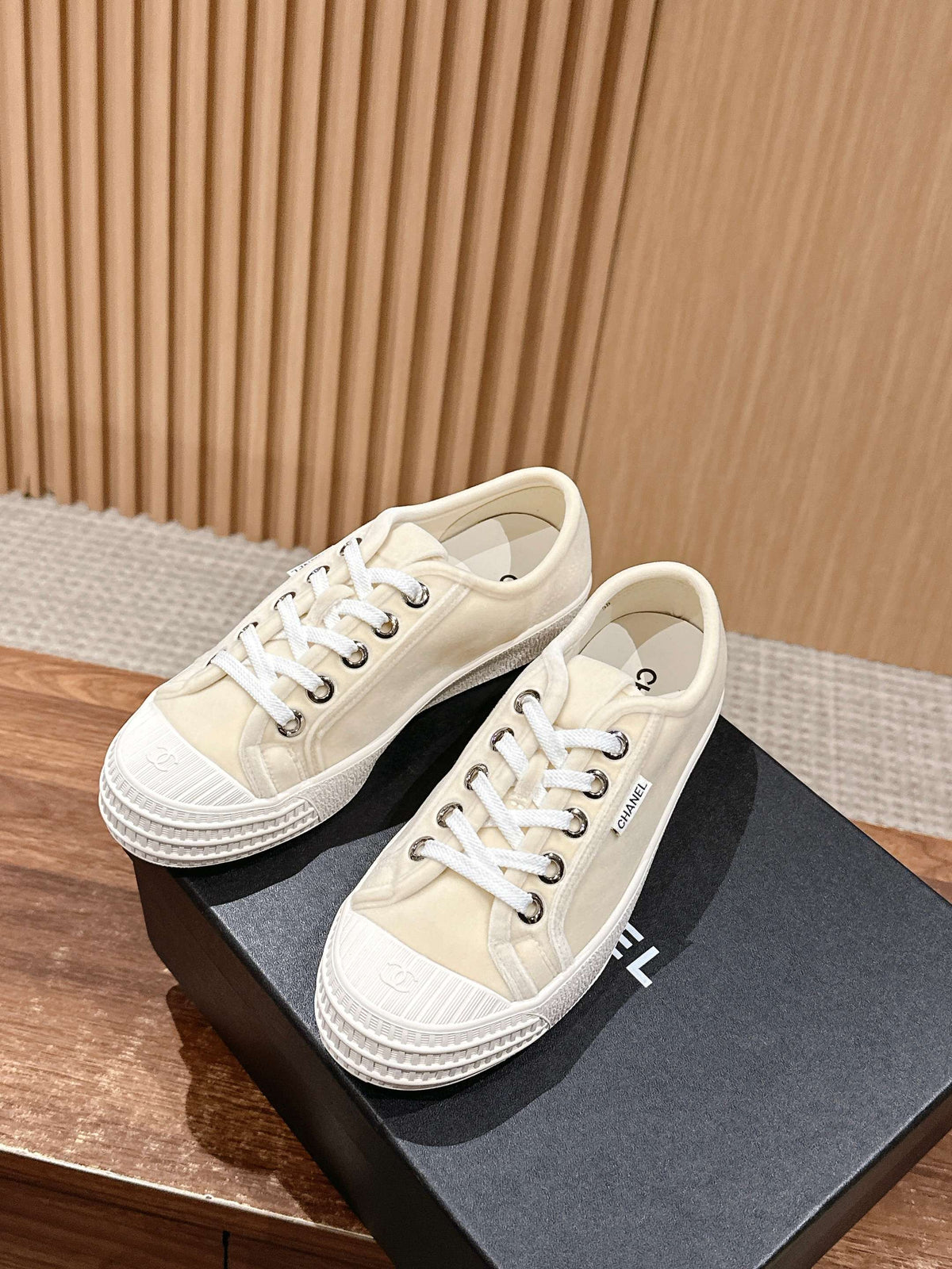 Chanel Converse Sneaker in Beige Cream Canvas