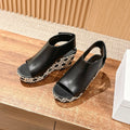 Dior Attitude Wedge High Slingback 90mm in Black Calfskin Canvas Sole