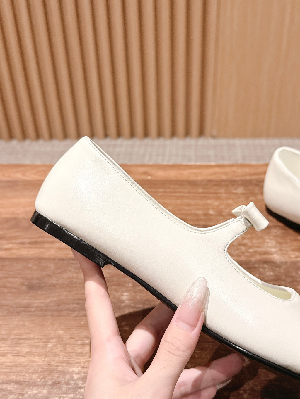 Chanel 25S Ballet Mary Janes Black and Ivory in Calfskin