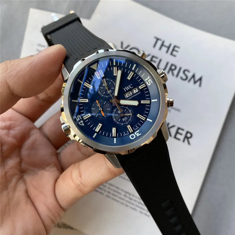 IWC Blue Dial Chronograph - Hình 4