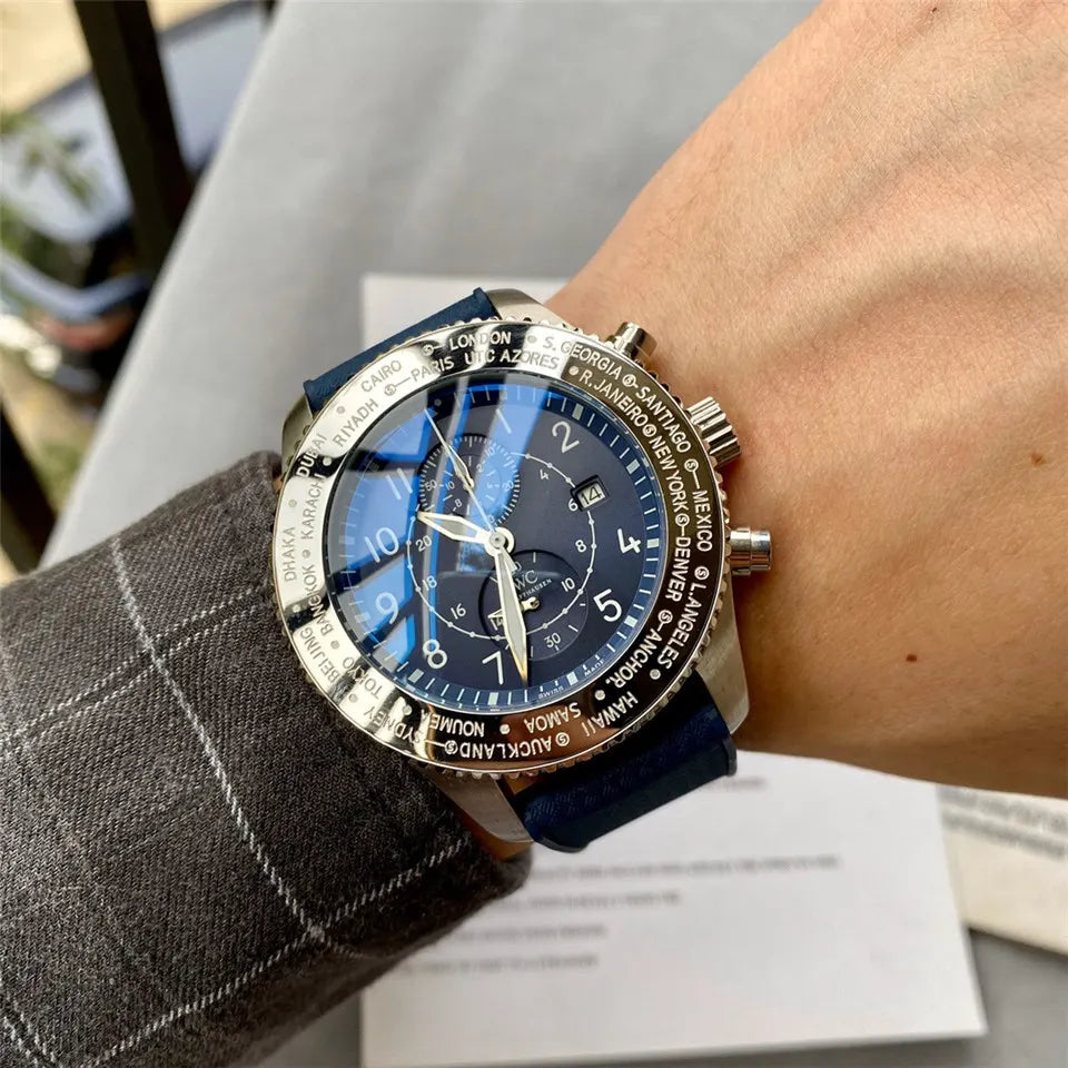 IWC Pilot Worldtimer Black - Hình 4