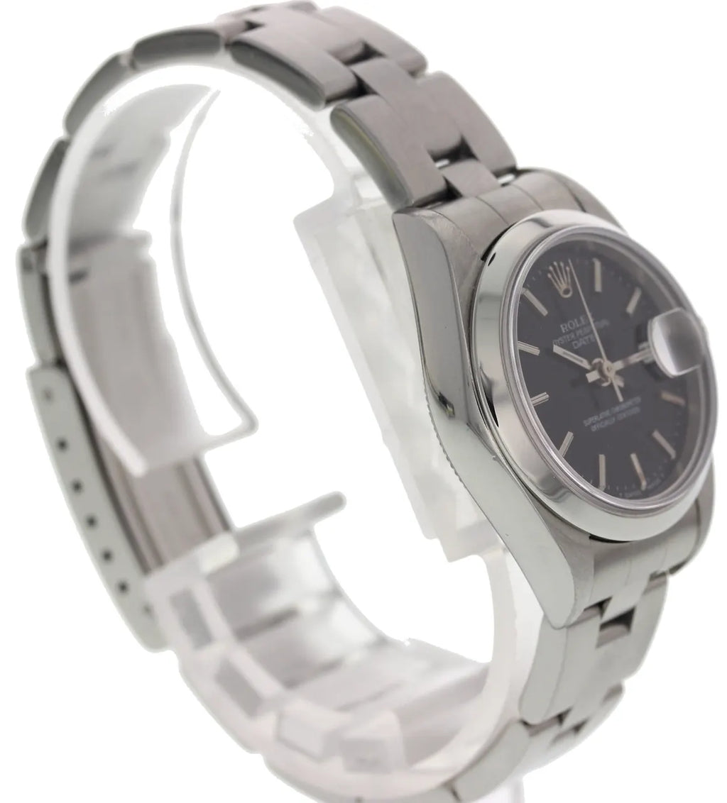 Rolex Black Dial Stainless Steel - Hình 4
