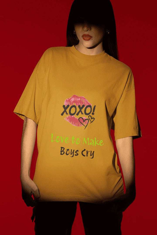 Love to Make Boys Cry Oversized T-shirt - Urban Theory Co