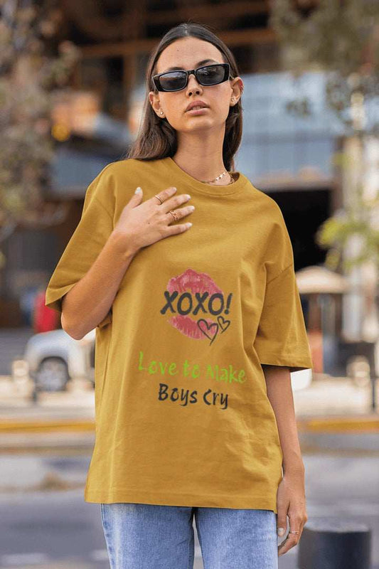 Love to Make Boys Cry Oversized T-shirt - Urban Theory Co