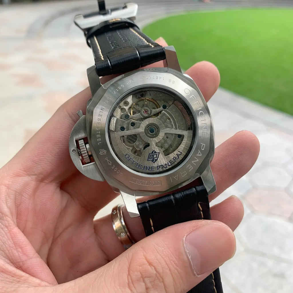 Panerai Luminor Black Dial Leather - Hình 3