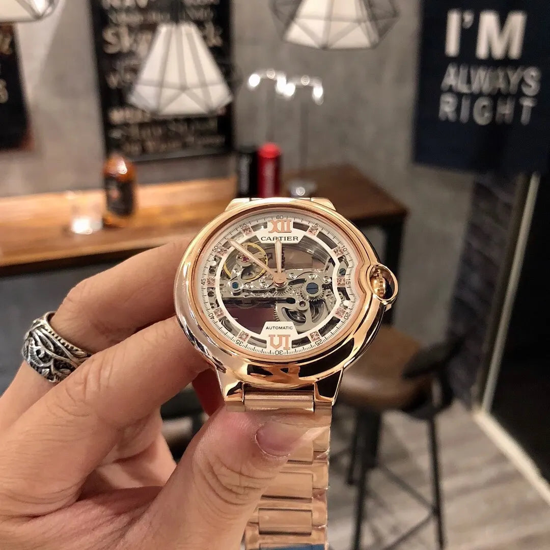 Cartier Rose Gold Skeleton