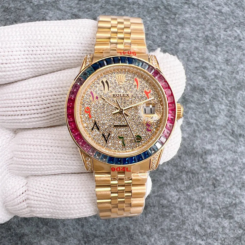 Rolex Gold Rainbow Diamond Dial - Hình 2