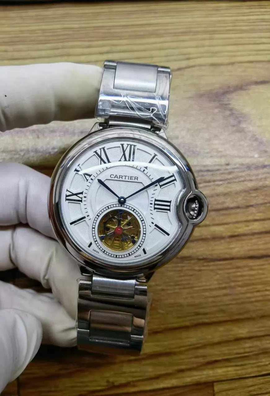Cartier Tourbillon Steel Bracelet - Hình 4
