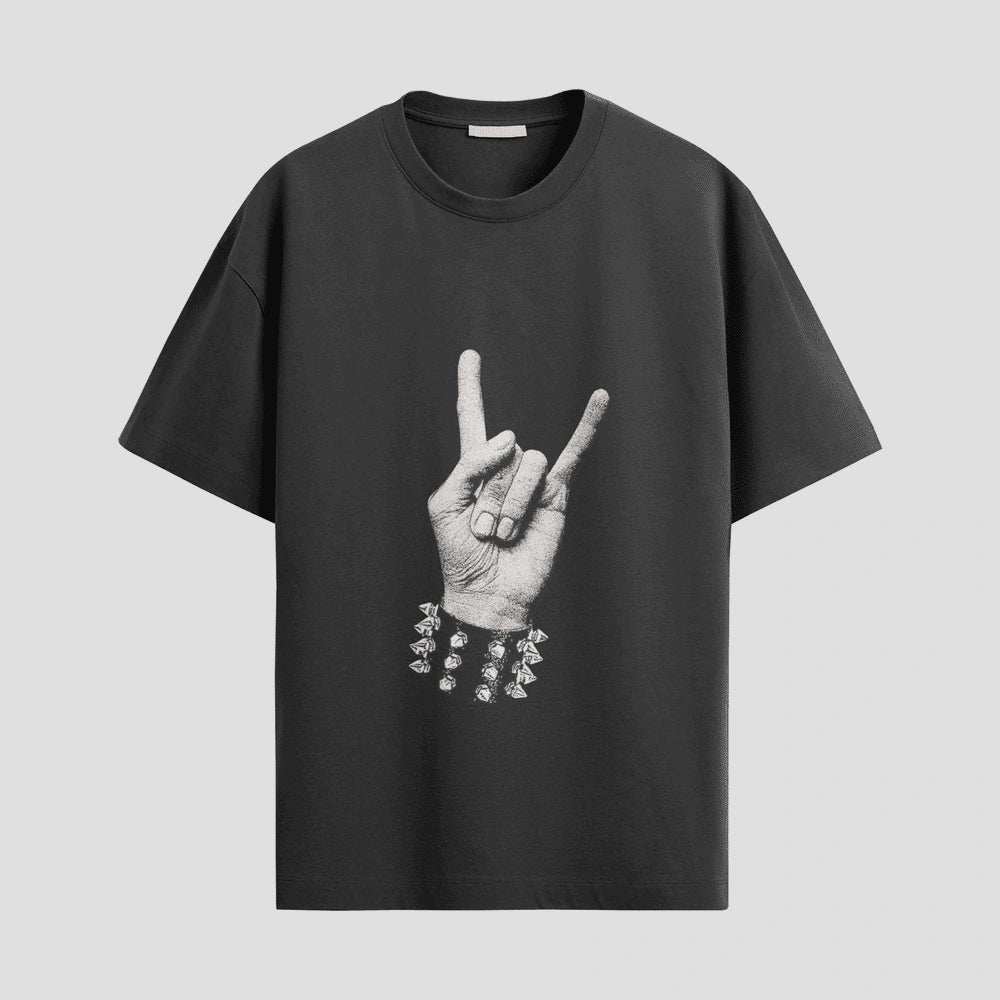 Metal Horns Oversized Tee