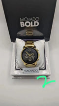 bold Movado Gold Chronograph