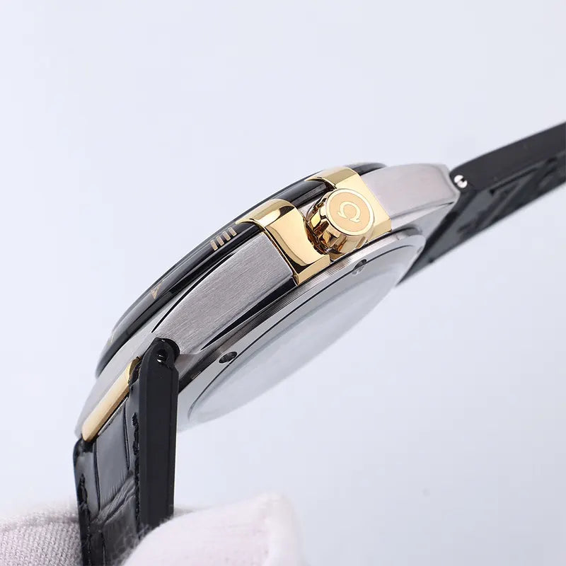 Omega Black Bezel Silver Dial - Hình 2