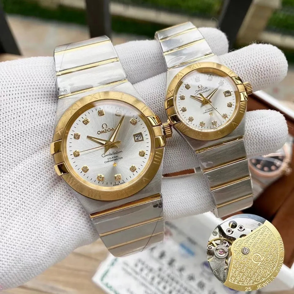 Omega Silver Gold Diamond