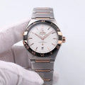 Omega Silver Rose Gold Steel