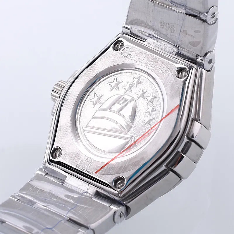Omega Mother Pearl Gold Watch - Hình 3