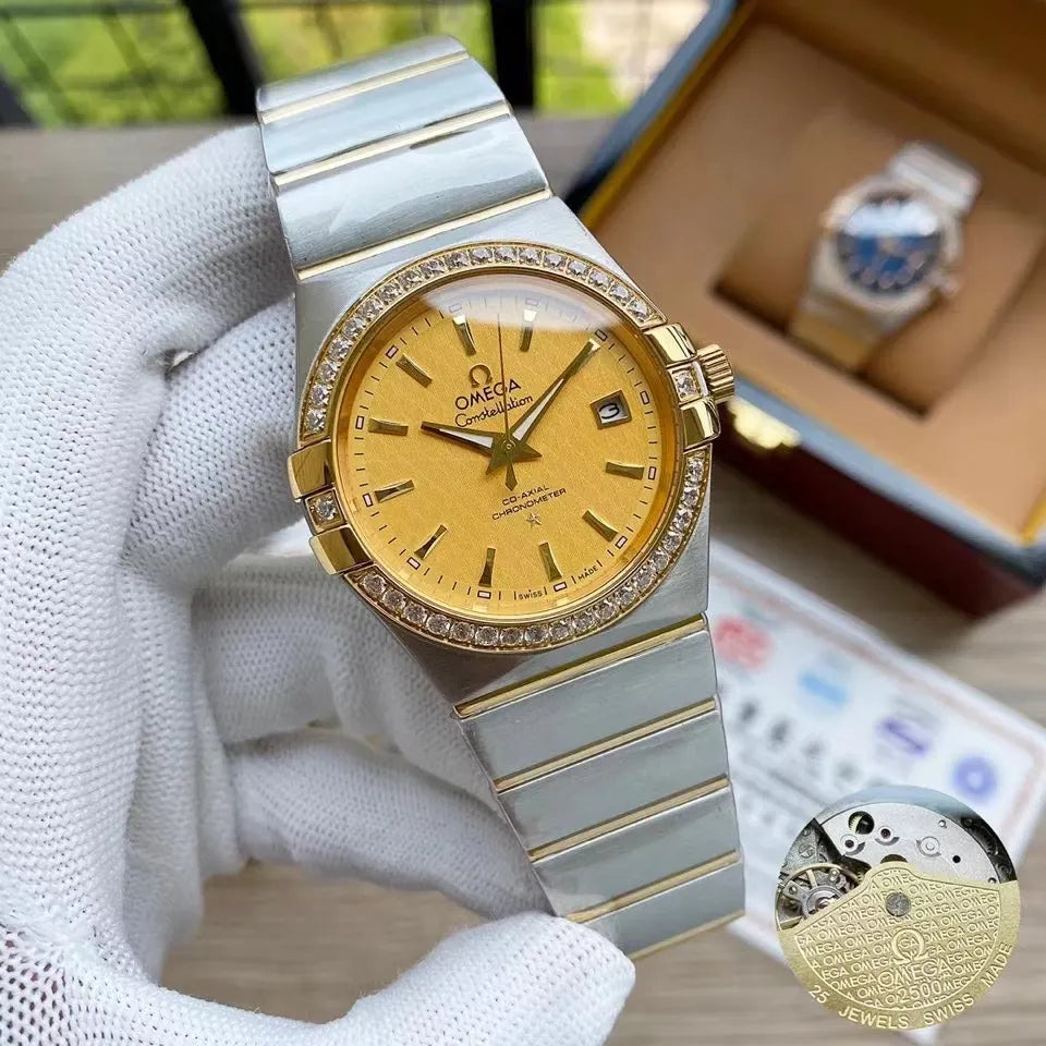 Omega Yellow Diamond Bezel - Hình 2