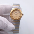 Omega Champagne Diamond Watch