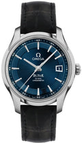 co Omega De Ville Blue Dial Leather