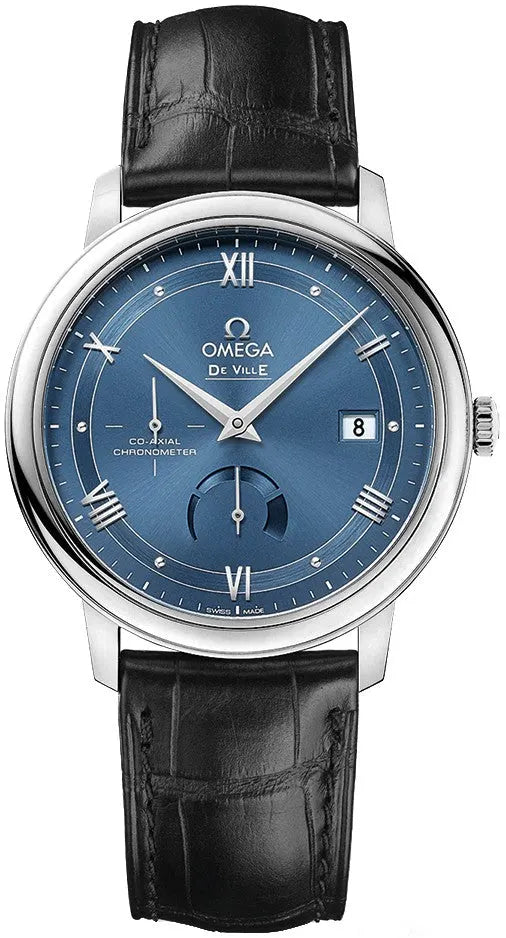 Omega De Ville Blue Dial Leather