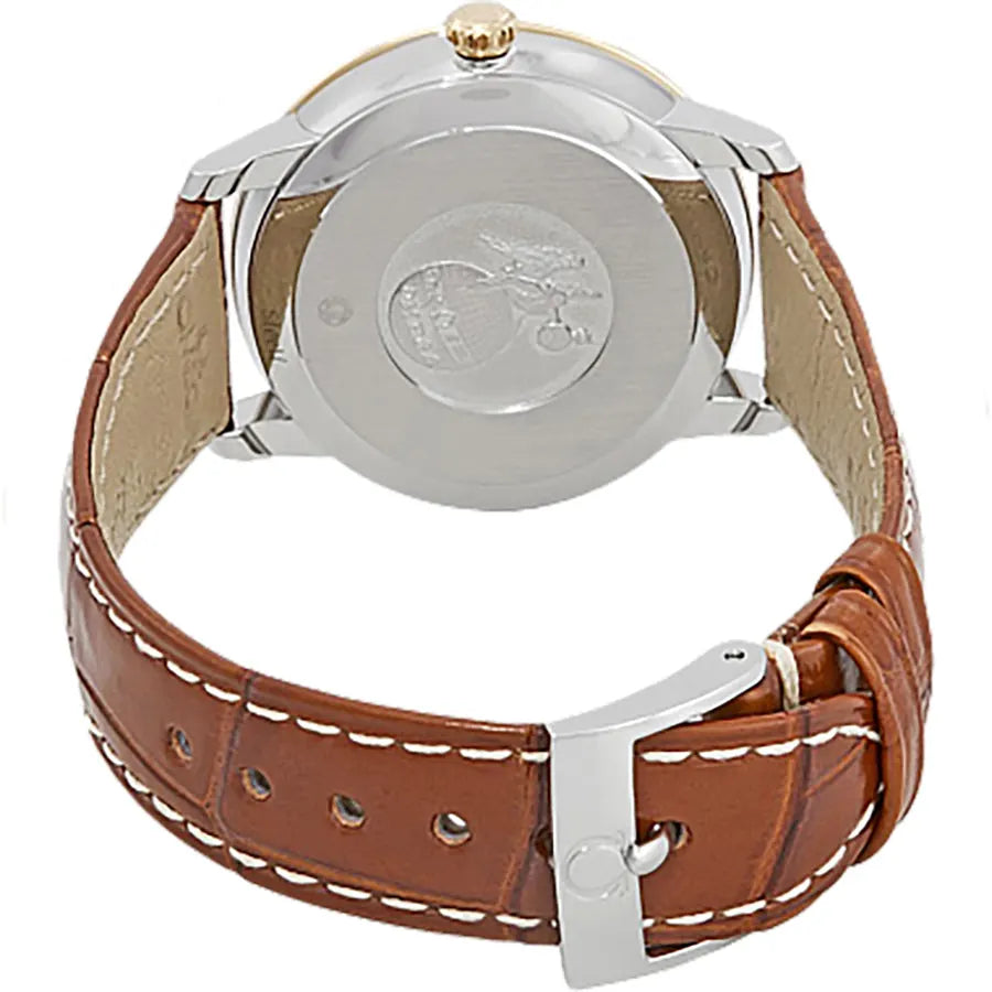 Omega Gold Bezel Leather - Hình 3
