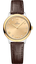 Omega Gold Dial Brown Leather de