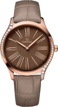 Omega Brown Dial Ladies Watch – Omega De Ville Brown Dial Diamond Rose