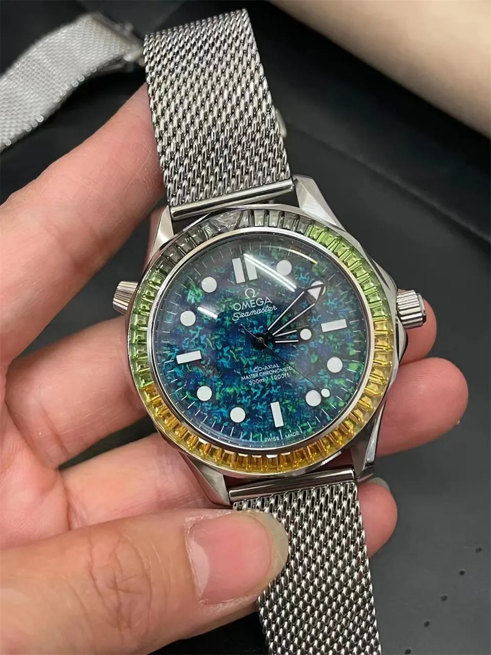 Omega Rainbow Bezel Steel Mesh - Hình 2
