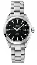 Omega Black Dial Steel Bracelet seamaster aqua