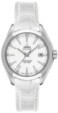 Omega White Alligator Leather